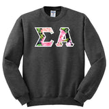 Sigma Alpha Gray Crew Neck Sweatshirt