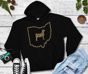 Leopard Ohio with a Goat Hoodie