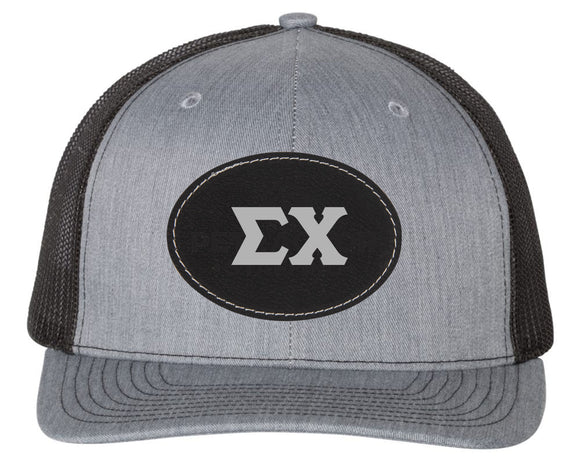 Sigma Chi Leather Patch Hat