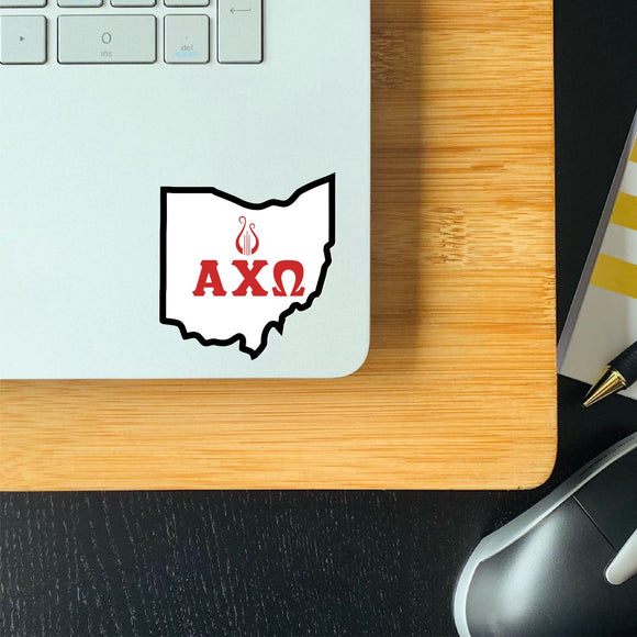 Alpha Chi Omega State Sticker