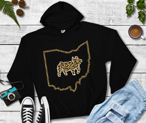 Leopard Ohio with a Pig Hoodie