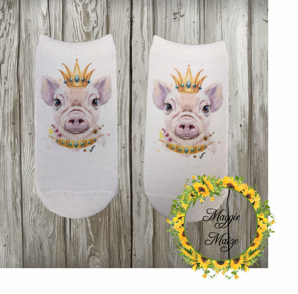 Pig No Show Socks