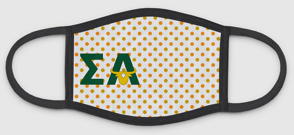 Sigma Alpha Polka Dot Face Mask