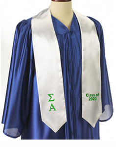 60 inch Sigma Alpha Graduation Stole