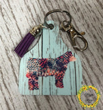 Paisley Steer Eat Tag Key chain