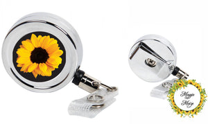 Sunflower Retractable Badge Reel