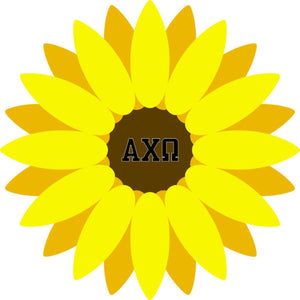 Alpha Chi Omega Sunflower Sticker