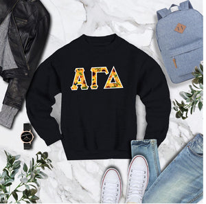 Alpha Gamma Delta  Black Crew Neck Sweatshirt