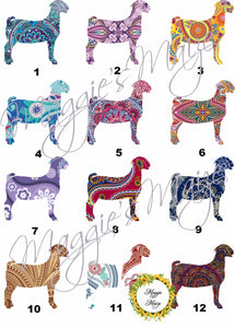 Paisley Goat Decal