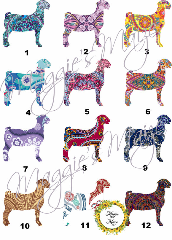 Paisley Goat Decal